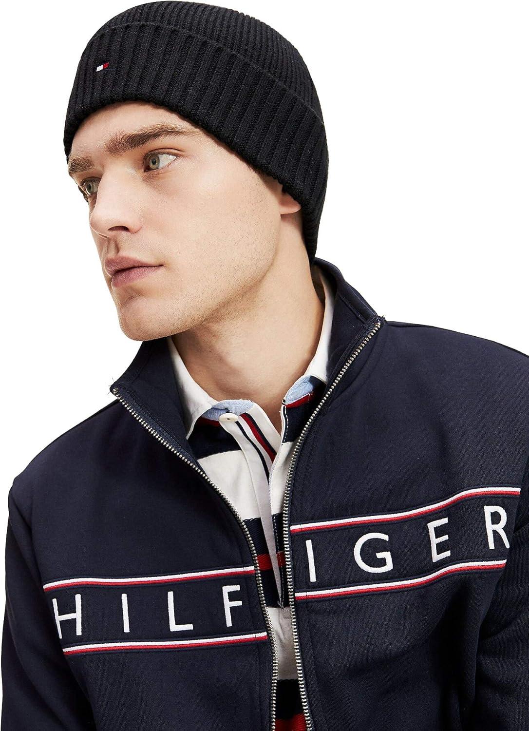 imageTommy Hilfiger Mens Cotton BeanieBlack Bds