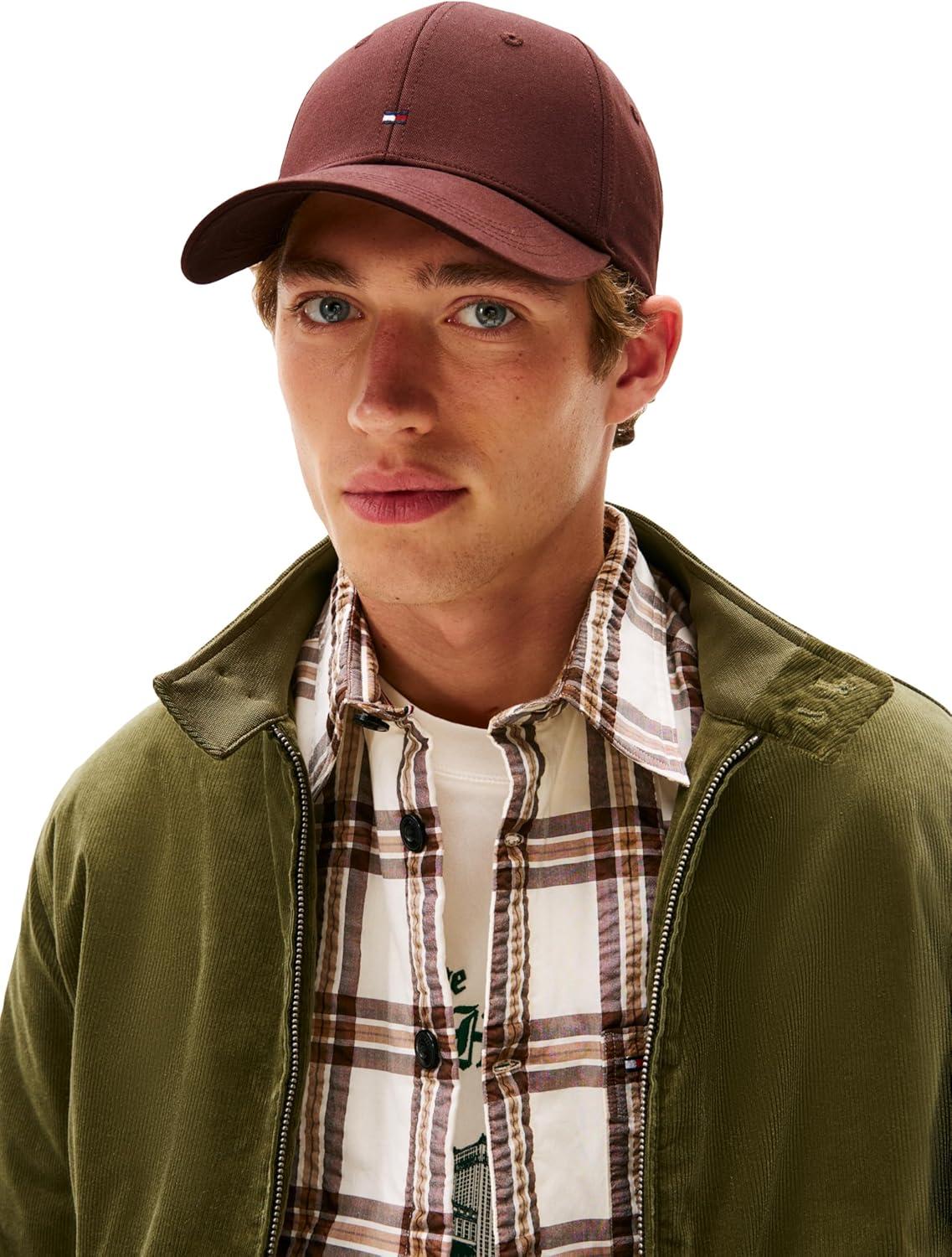 imageTommy Hilfiger Mens Cotton Flag Logo Adjustable Baseball CapRich Walnut