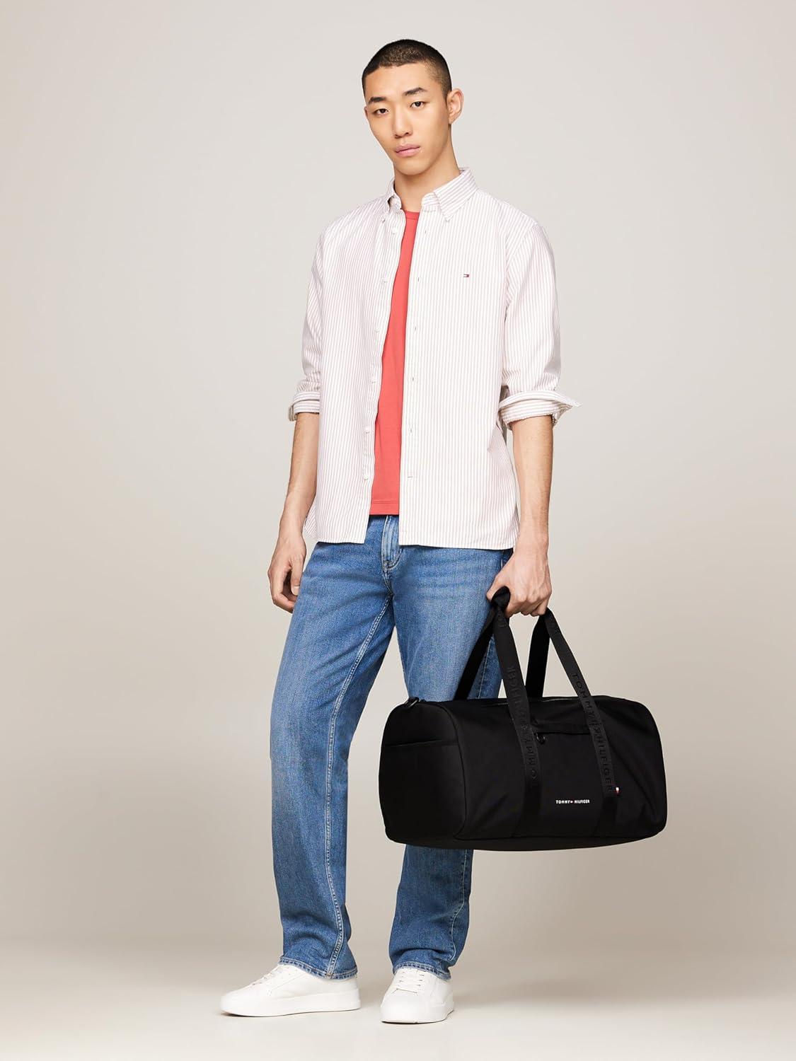 imageTommy Hilfiger Mens Element Duffle Bag with Removable Crossbody StrapBlack