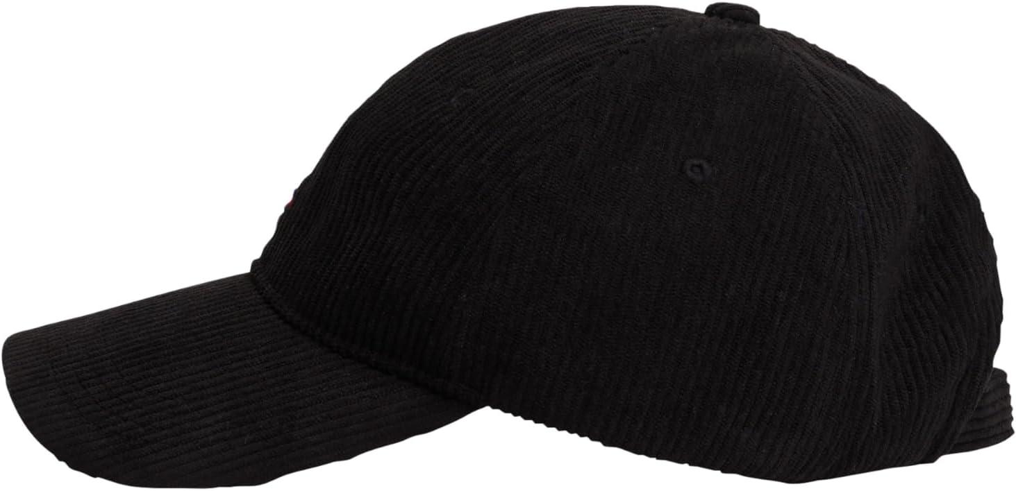 imageTommy Hilfiger Mens Tommy Hilfiger Hats for Men Corduroy Logo Adjustable Baseball CapBlack