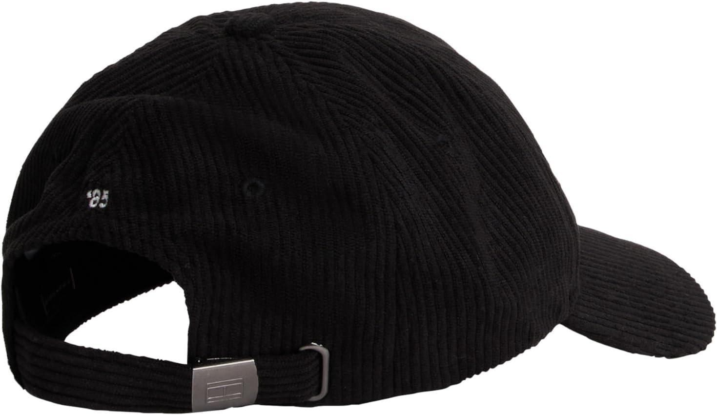 imageTommy Hilfiger Mens Tommy Hilfiger Hats for Men Corduroy Logo Adjustable Baseball CapBlack