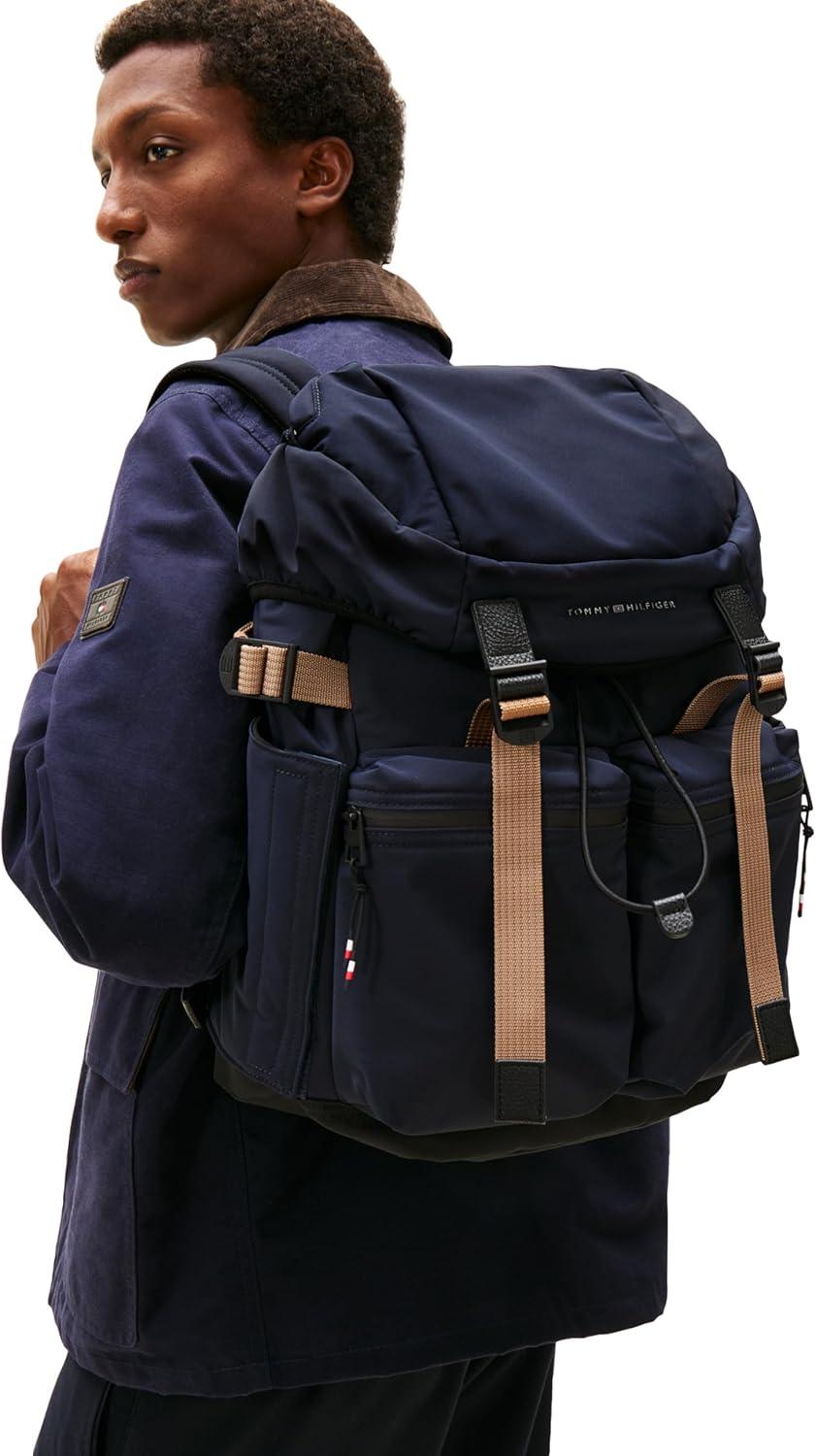 imageTommy Hilfiger Mens Travel Flap BackpackSPACE BLUE One Size