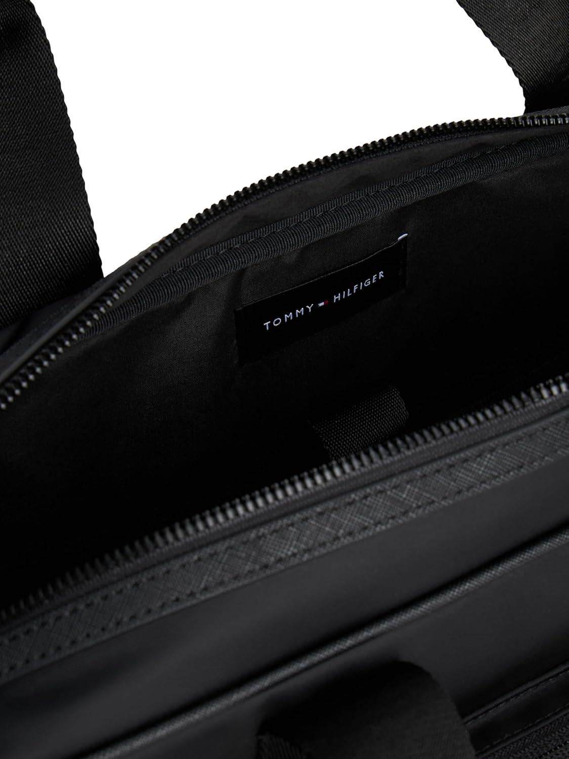 imageTommy Hilfiger mens Repreve Laptop Bag With Zipper and Adjustable StrapBlack