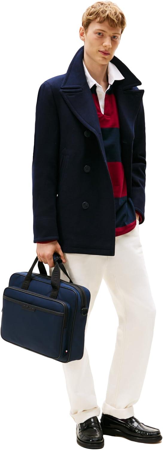 imageTommy Hilfiger mens Repreve Laptop Bag With Zipper and Adjustable StrapSpace Blue