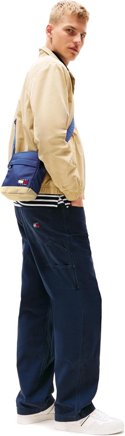 imageTommy Jeans mens Essential Daily Crossbody Bag With Zipper and Adjustable StrapVelvet Blue