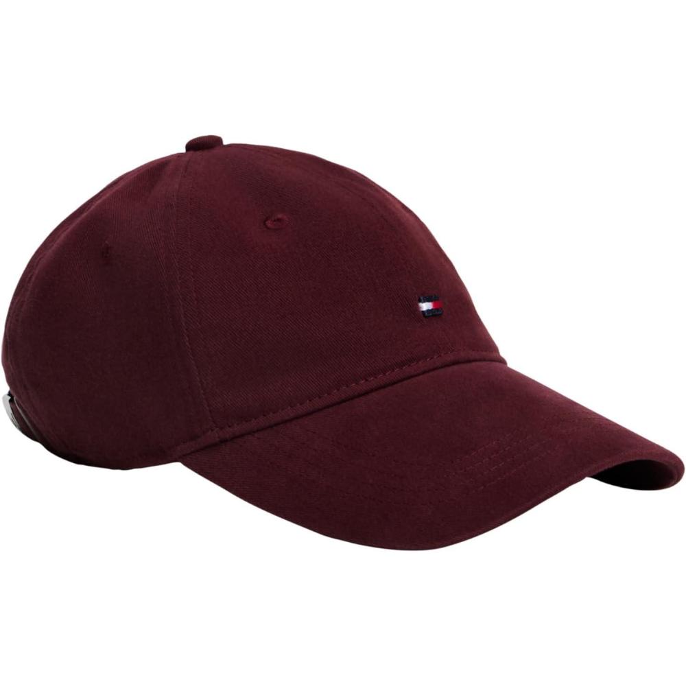 imageTommy Hilfiger Mens Cotton 85 Logo Adjustable Baseball CapDeep Burgundy
