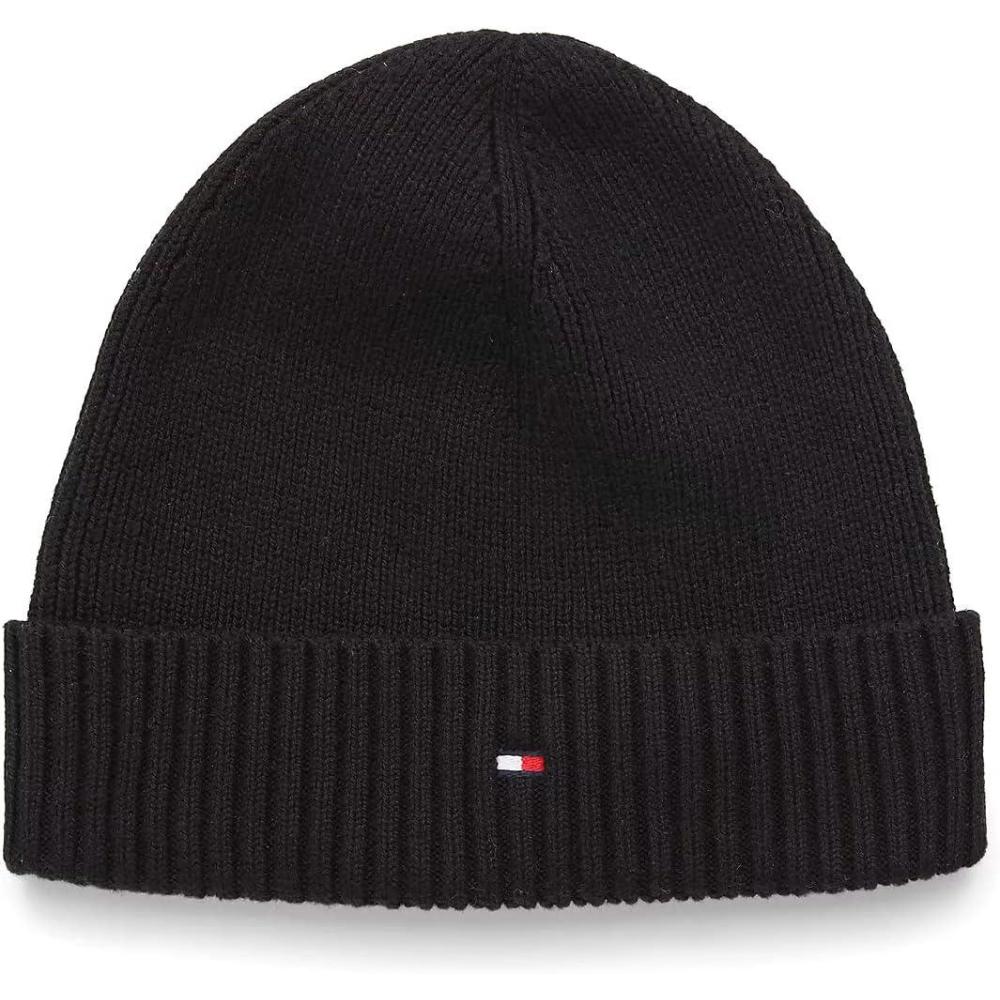 imageTommy Hilfiger Mens Cotton BeanieBlack Bds