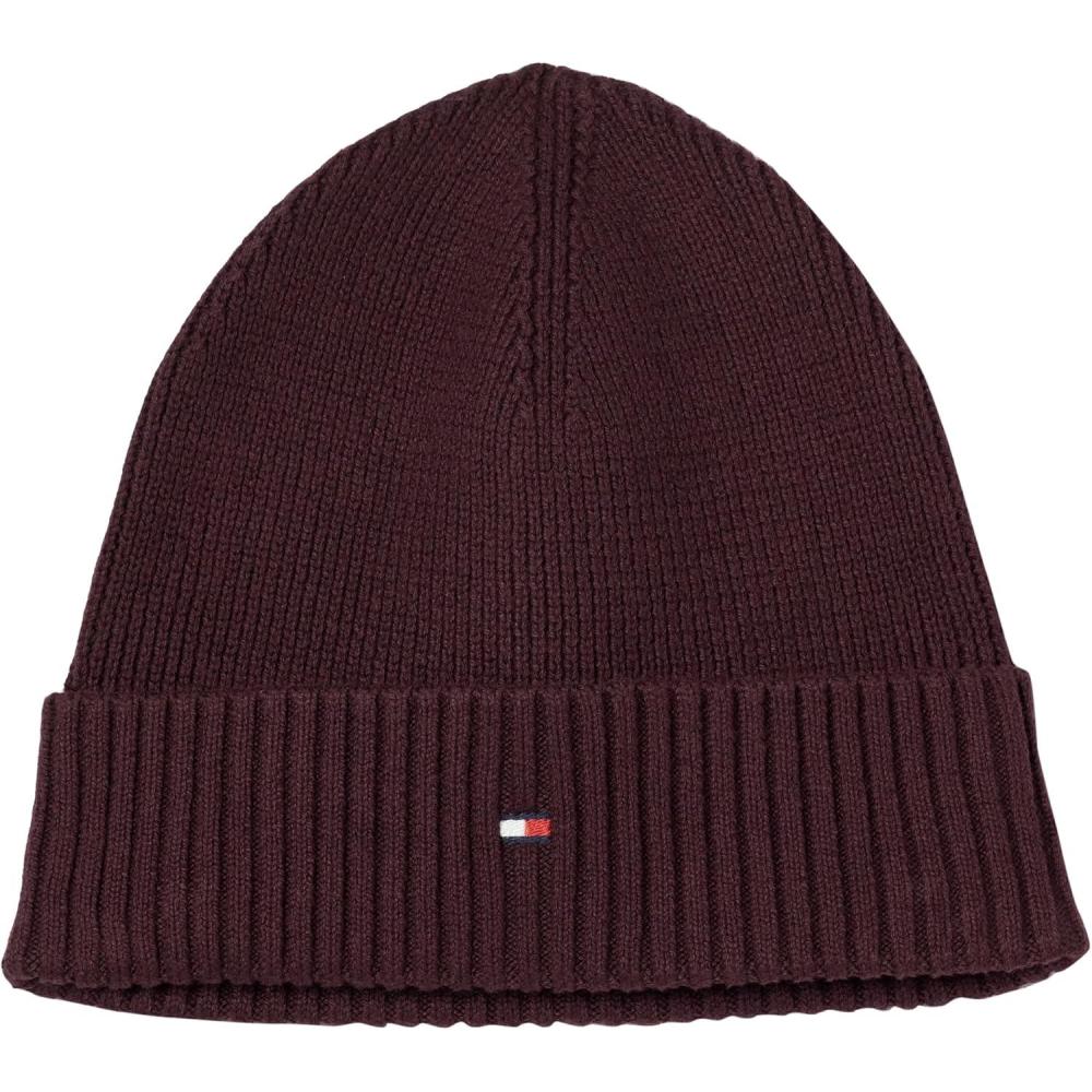 imageTommy Hilfiger Mens Cotton BeanieDark Cabernet