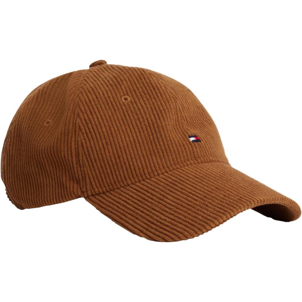 imageTommy Hilfiger Mens Tommy Hilfiger Hats for Men Corduroy Logo Adjustable Baseball CapSummer Cognac