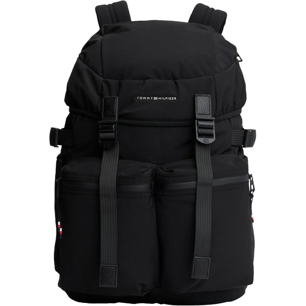 imageTommy Hilfiger Mens Travel Flap BackpackBLACK One Size