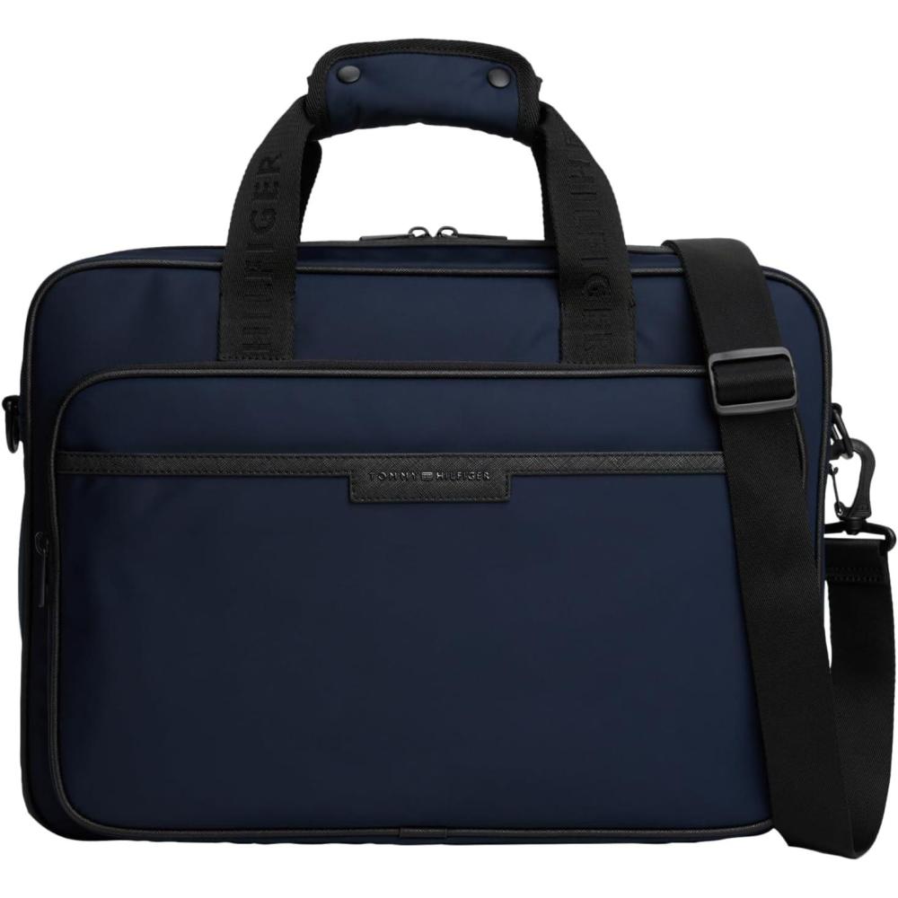 imageTommy Hilfiger mens Repreve Laptop Bag With Zipper and Adjustable StrapSpace Blue