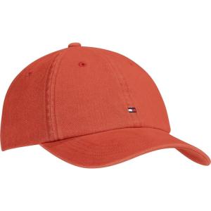 Tommy Hilfiger Mens Cotton 85 Logo Adjustable Baseball Cap(Terra Red)