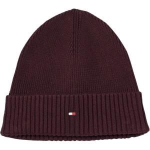 Tommy Hilfiger Mens Cotton Beanie(Dark Cabernet)