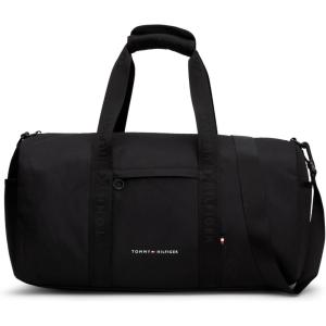 Tommy Hilfiger Men’s Element Duffle Bag with Removable Crossbody Strap(Black)