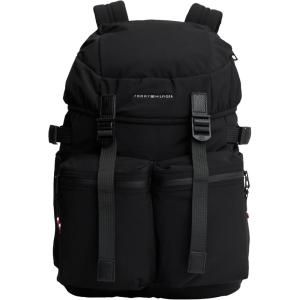 Tommy Hilfiger Mens Travel Flap Backpack,BLACK One Size