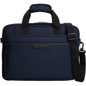 Tommy Hilfiger mens Repreve Laptop Bag With Zipper and Adjustable Strap(Space Blue)