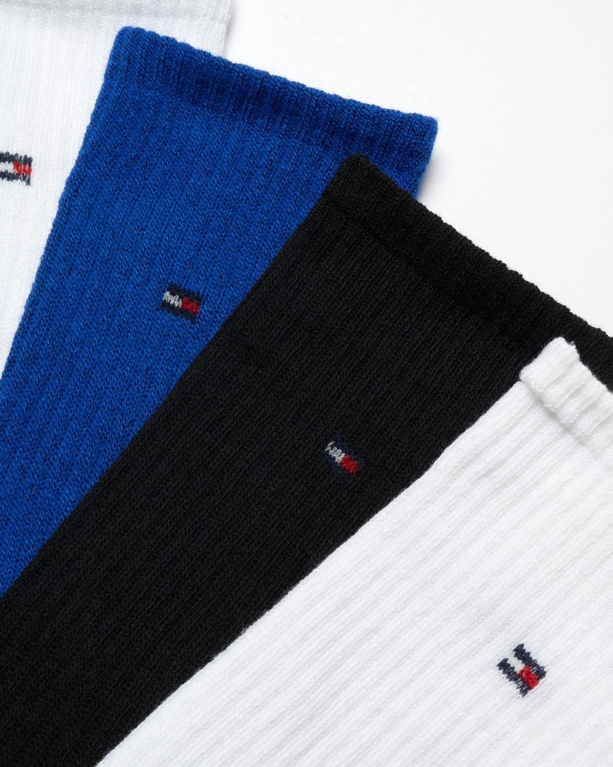 imageTommy Hilfiger Mens Athletic Cushioned Crew Socks 10 PackBlue Logo