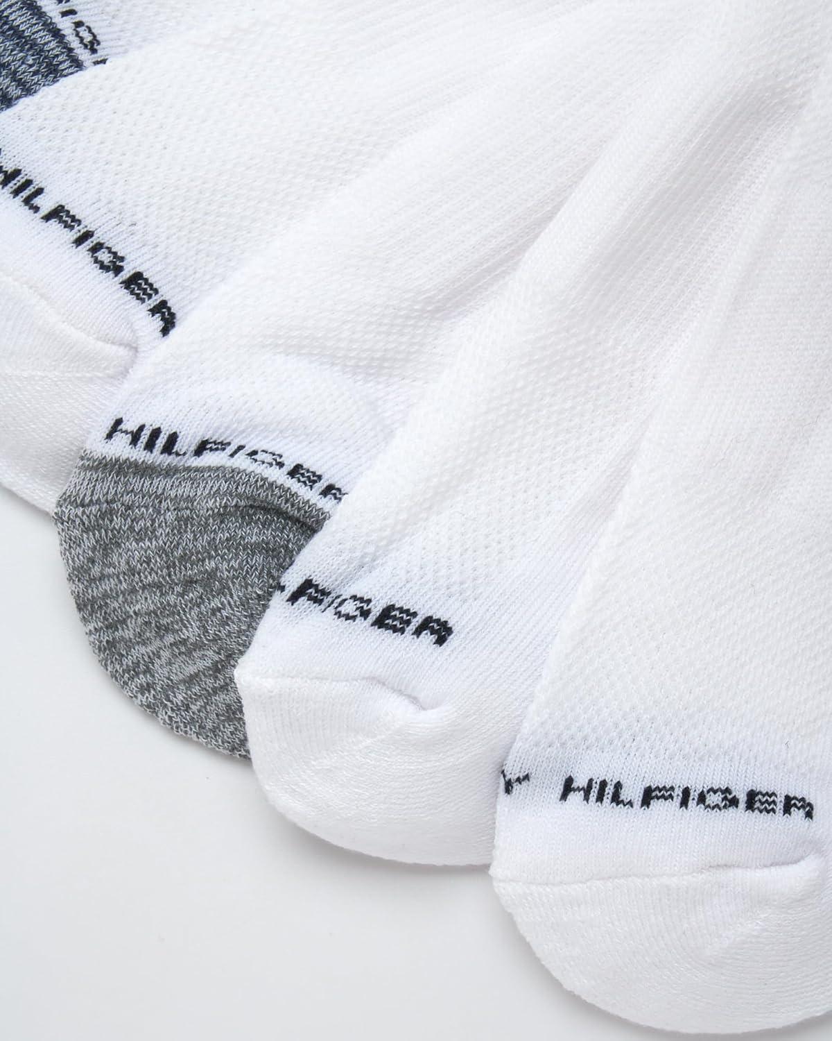 imageTommy Hilfiger Mens Athletic Cushioned Crew Socks 10 PackWhiteGrey