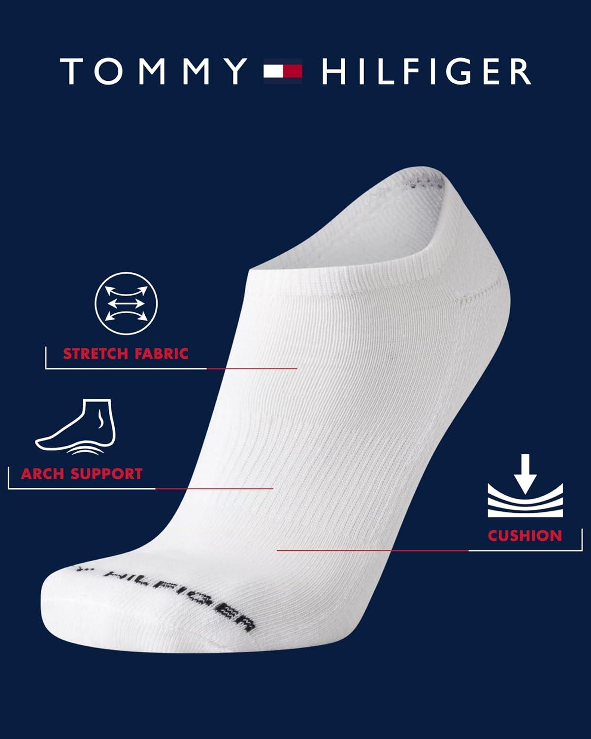 imageTommy Hilfiger Mens Athletic Socks Cushion No Show Socks 12 PackAll White