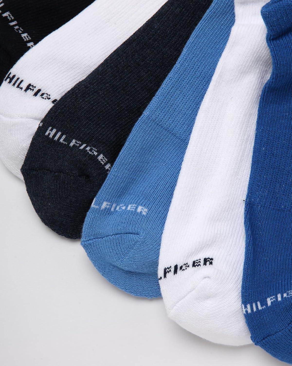imageTommy Hilfiger Mens Athletic Socks Cushion No Show Socks 12 PackBlue Multi