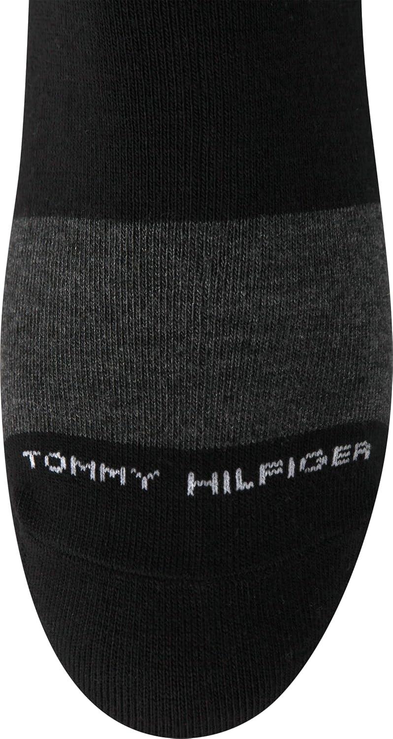 imageTommy Hilfiger Mens Casual Soft Cotton Blend Crew Socks 10 PackBlack Grey Assorted
