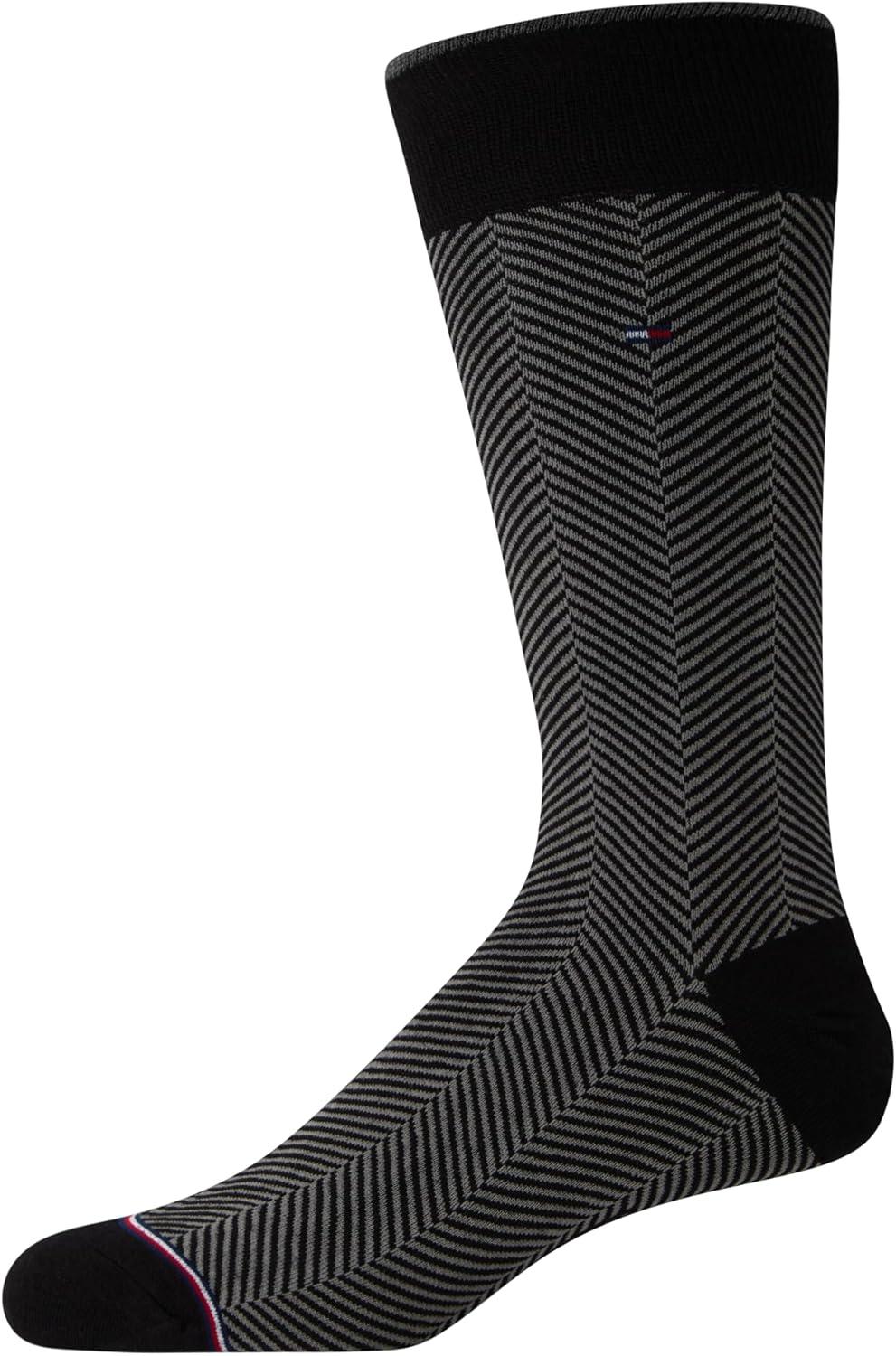 imageTommy Hilfiger Mens Casual Soft Cotton Blend Crew Socks 10 PackBlack Multi