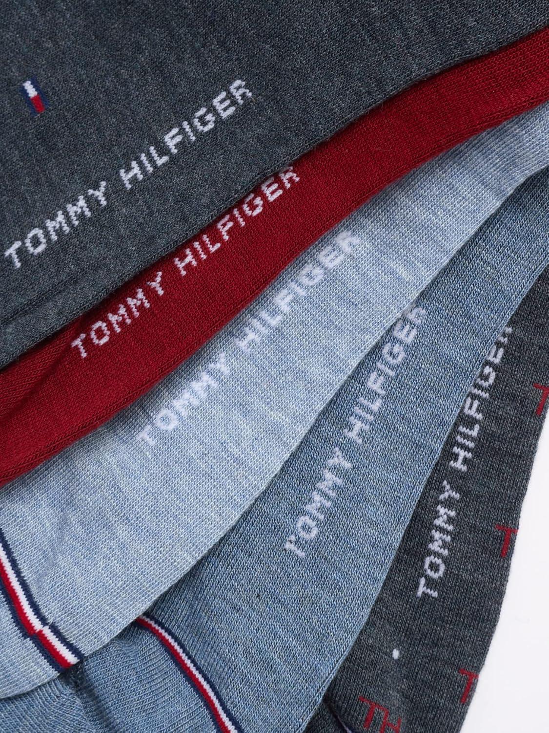 imageTommy Hilfiger Mens Casual Soft Cotton Blend Crew Socks 10 PackDenim Assorted
