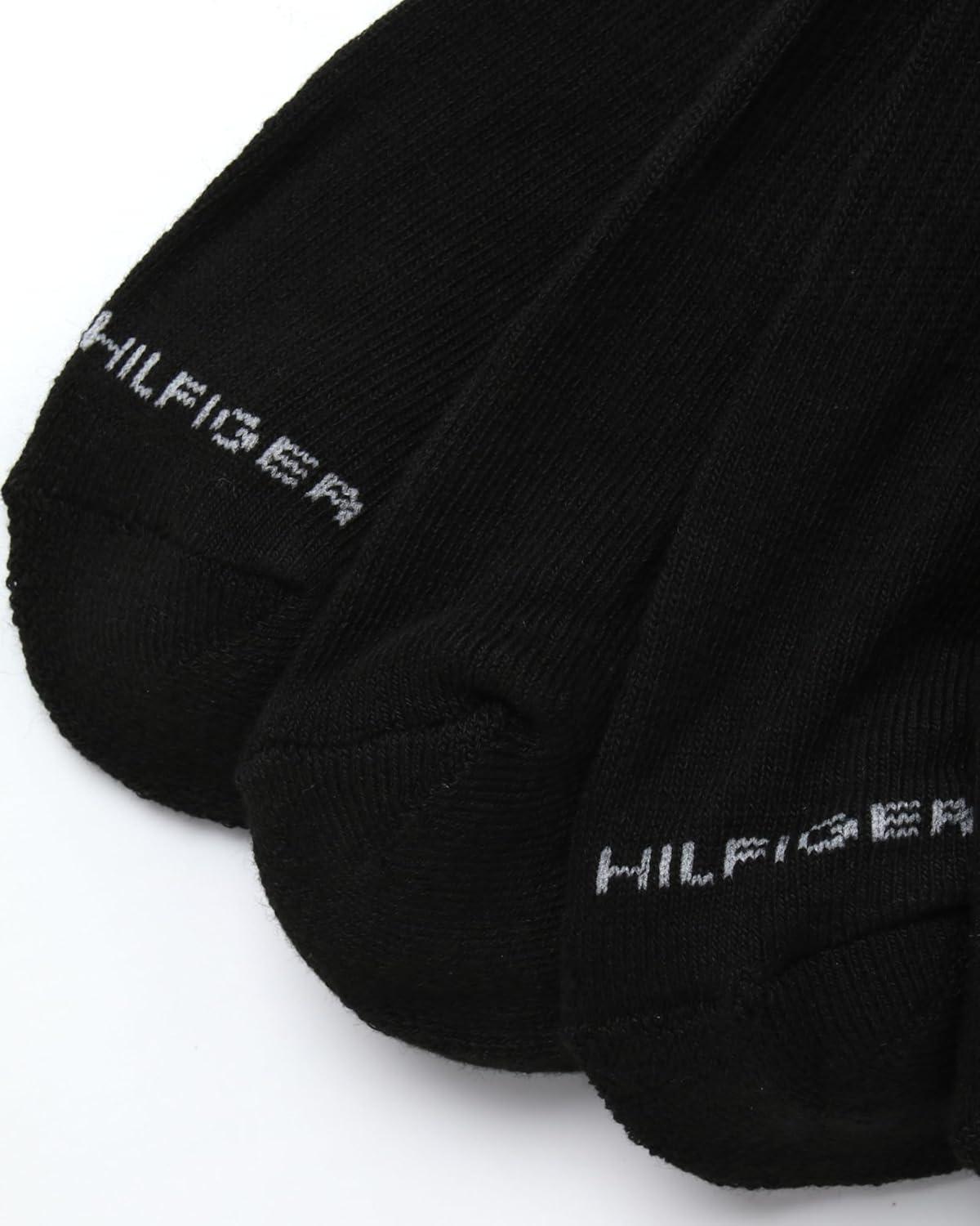 imageTommy Hilfiger Mens Crew Socks 10 Pack Moisture Wicking Cushioned Crew Running Socks for Men for Sports ampamp WorkoutAll Black
