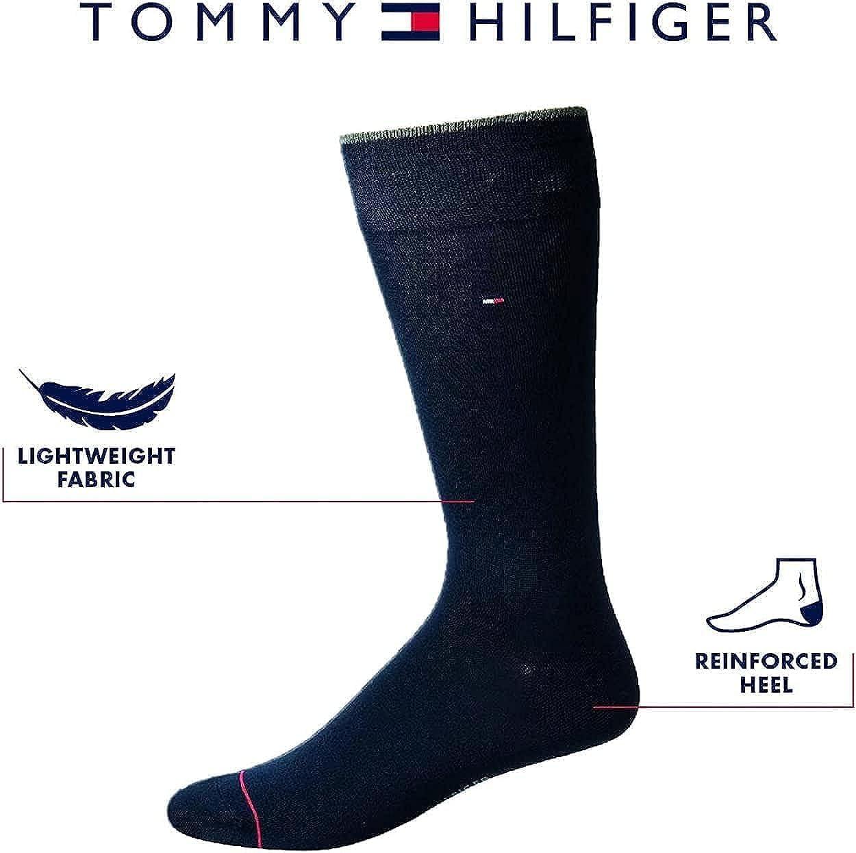 imageTommy Hilfiger Mens Dress Socks 10 Pack Lightweight Everyday Crew Work Socks for Men for Casual ampamp Formal WearBlueGrey