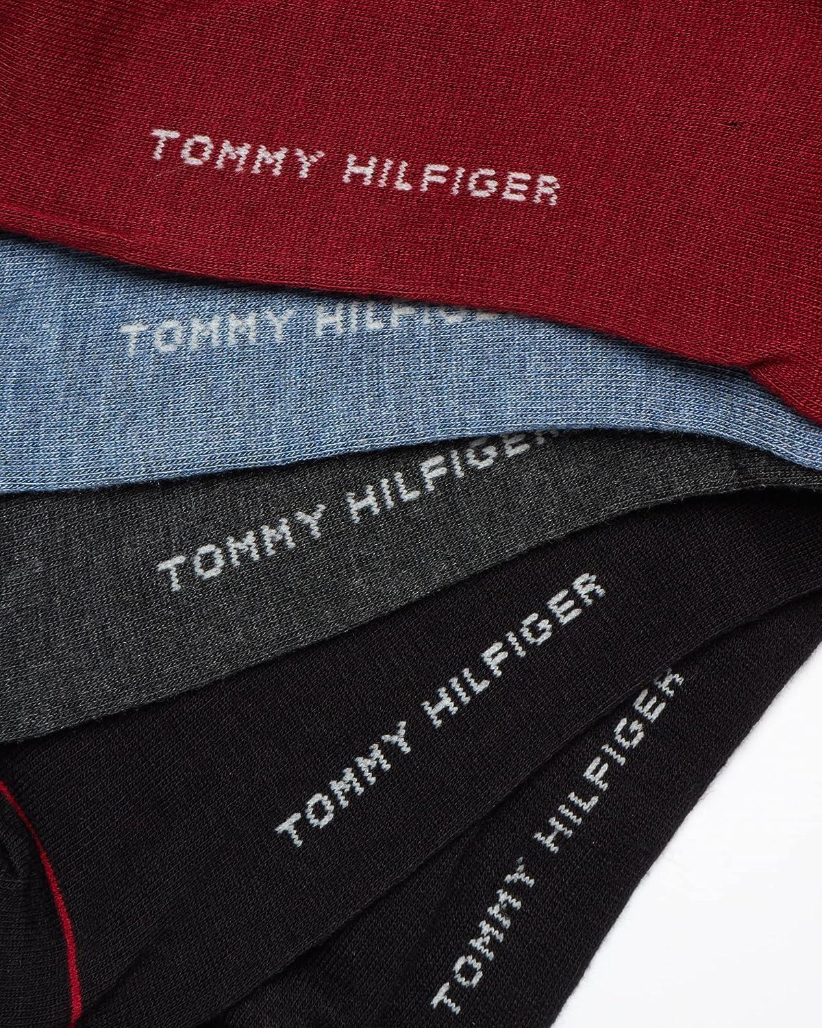 imageTommy Hilfiger Mens Dress Socks 10 Pack Lightweight Everyday Crew Work Socks for Men for Casual ampamp Formal WearBurgundy Assorted
