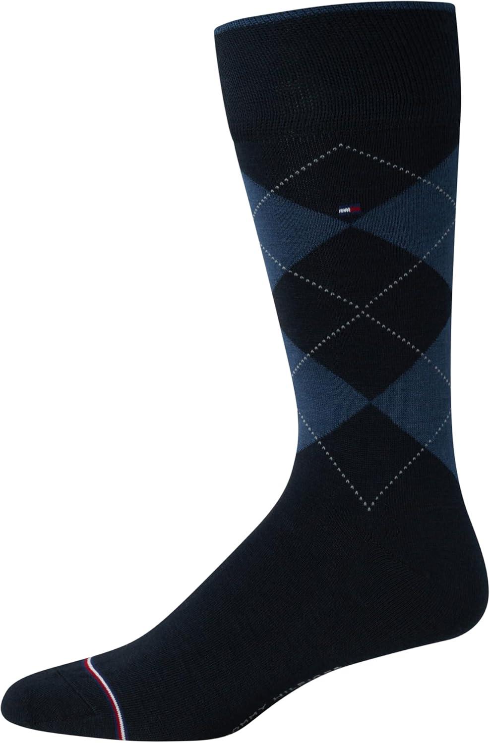 imageTommy Hilfiger Mens Dress Socks 10 Pack Lightweight Everyday Crew Work Socks for Men for Casual ampamp Formal WearNavy Dot