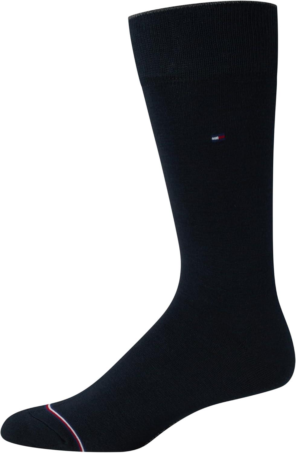 imageTommy Hilfiger Mens Dress Socks 10 Pack Lightweight Everyday Crew Work Socks for Men for Casual ampamp Formal WearNavy Dot