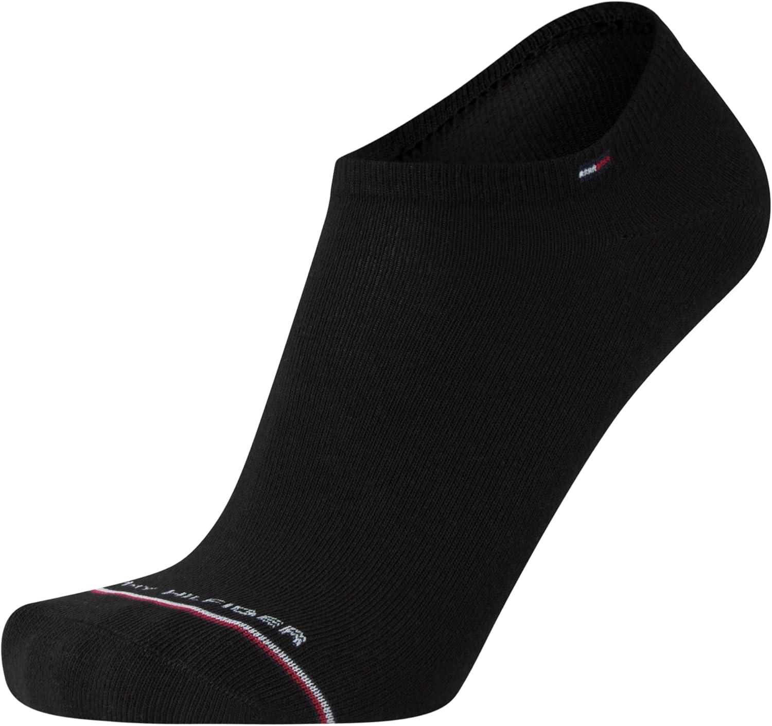 imageTommy Hilfiger Mens No Show Socks 10 Pack Cotton Blend Performance Stretch Athletic Invisible Liner Low Cut Socks for MenBlack Stripe 12pk