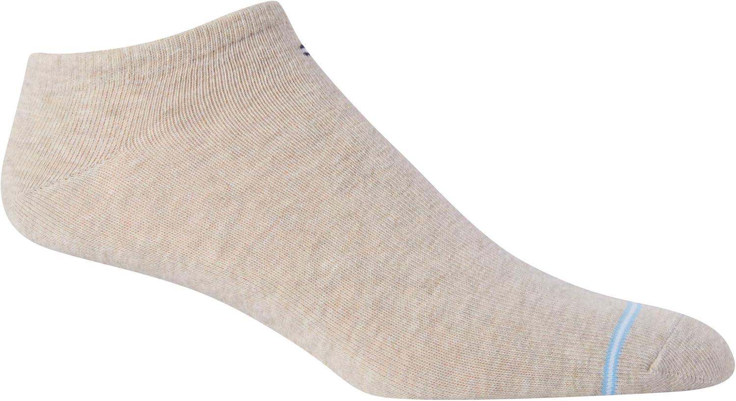 imageTommy Hilfiger Mens No Show Socks 10 Pack Cotton Blend Performance Stretch Athletic Invisible Liner Low Cut Socks for MenKhakiNavy 10pk