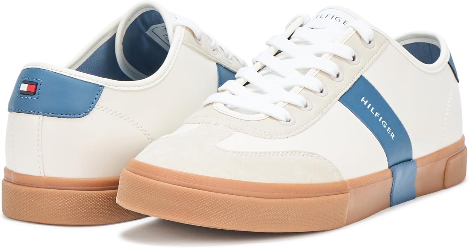 imageTommy Hilfiger Mens Pandora SneakerCreamTeal Multi 153