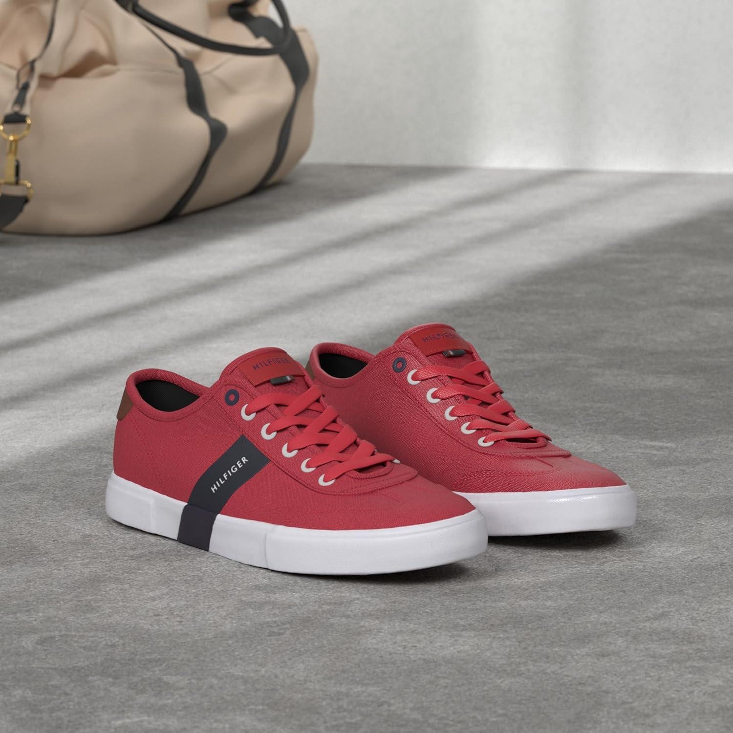 imageTommy Hilfiger Mens Pandora SneakerRed Canvas 604