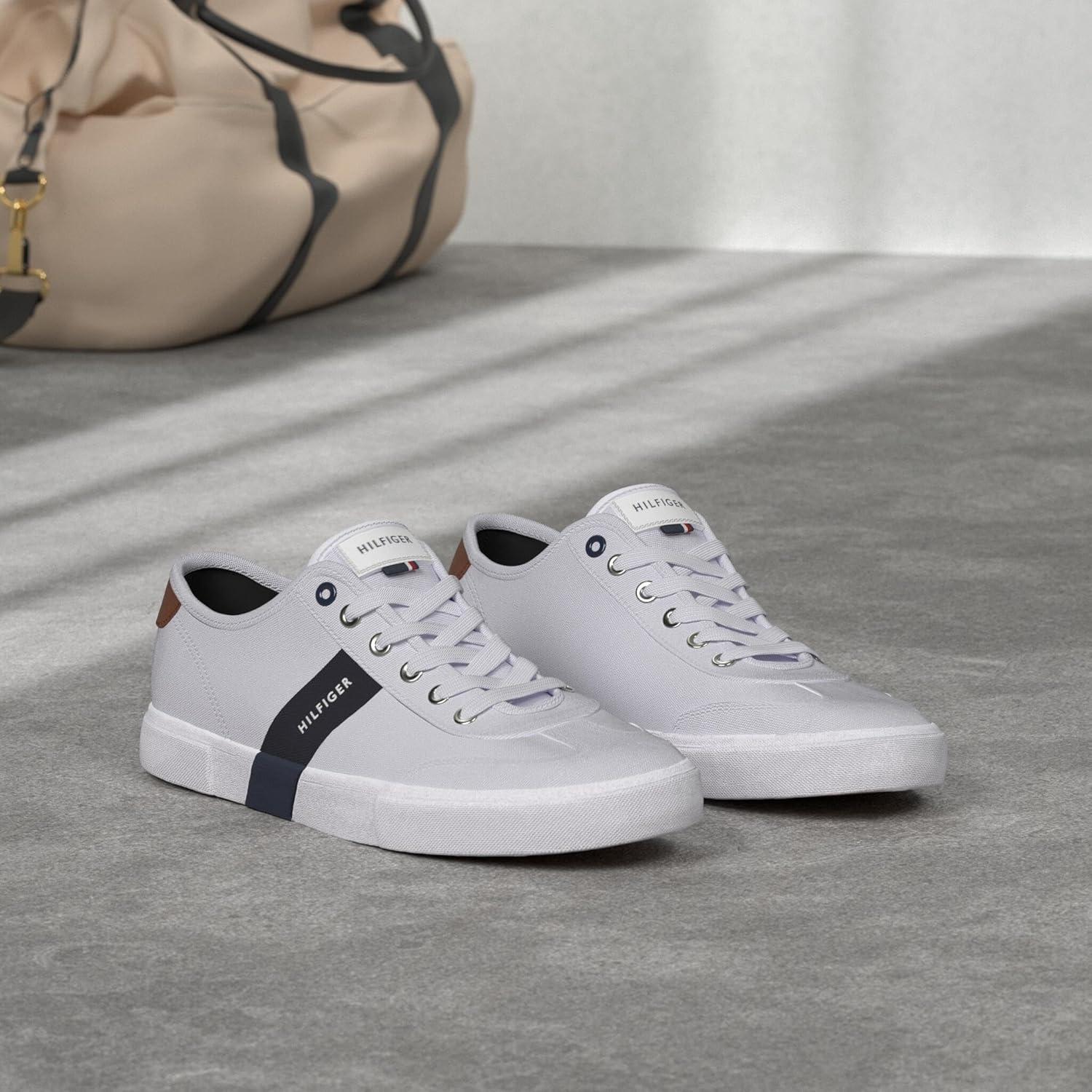 imageTommy Hilfiger Mens Pandora SneakerWhite Canvas 137