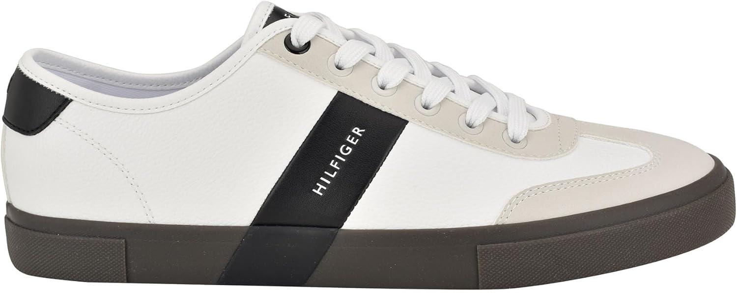 imageTommy Hilfiger Mens Pandora SneakerWhiteNicotine Multi