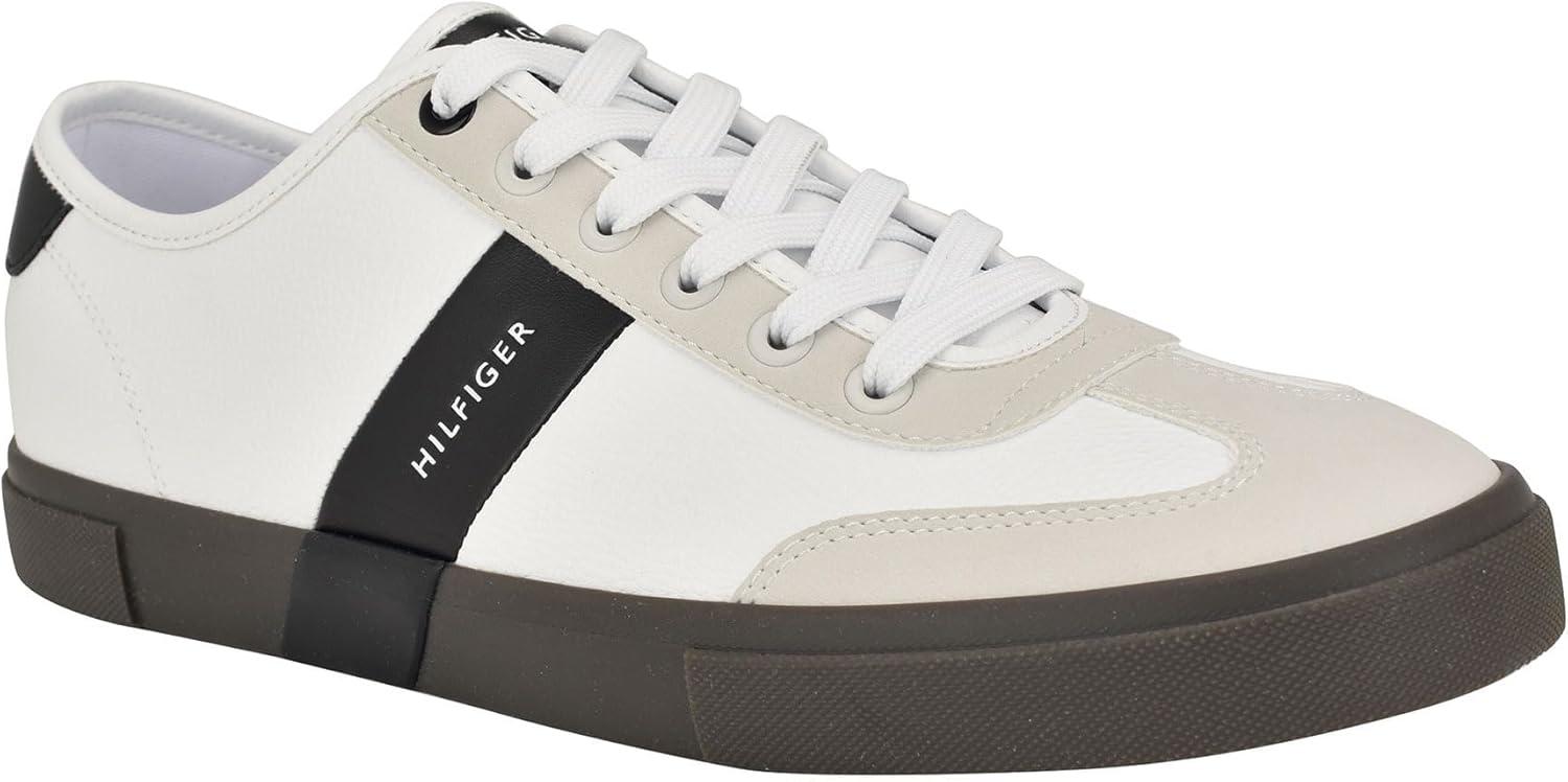 imageTommy Hilfiger Mens Pandora SneakerWhiteNicotine Multi