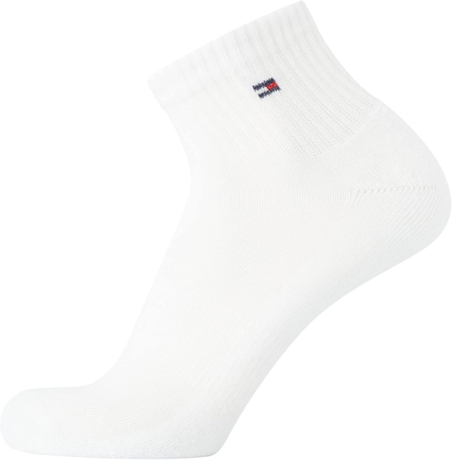 imageTommy Hilfiger Mens Quarter Socks 12 Pack Cotton Blend Athletic Performance Cushioned Ankle Socks for Men with Arch SupportBlue Assorted