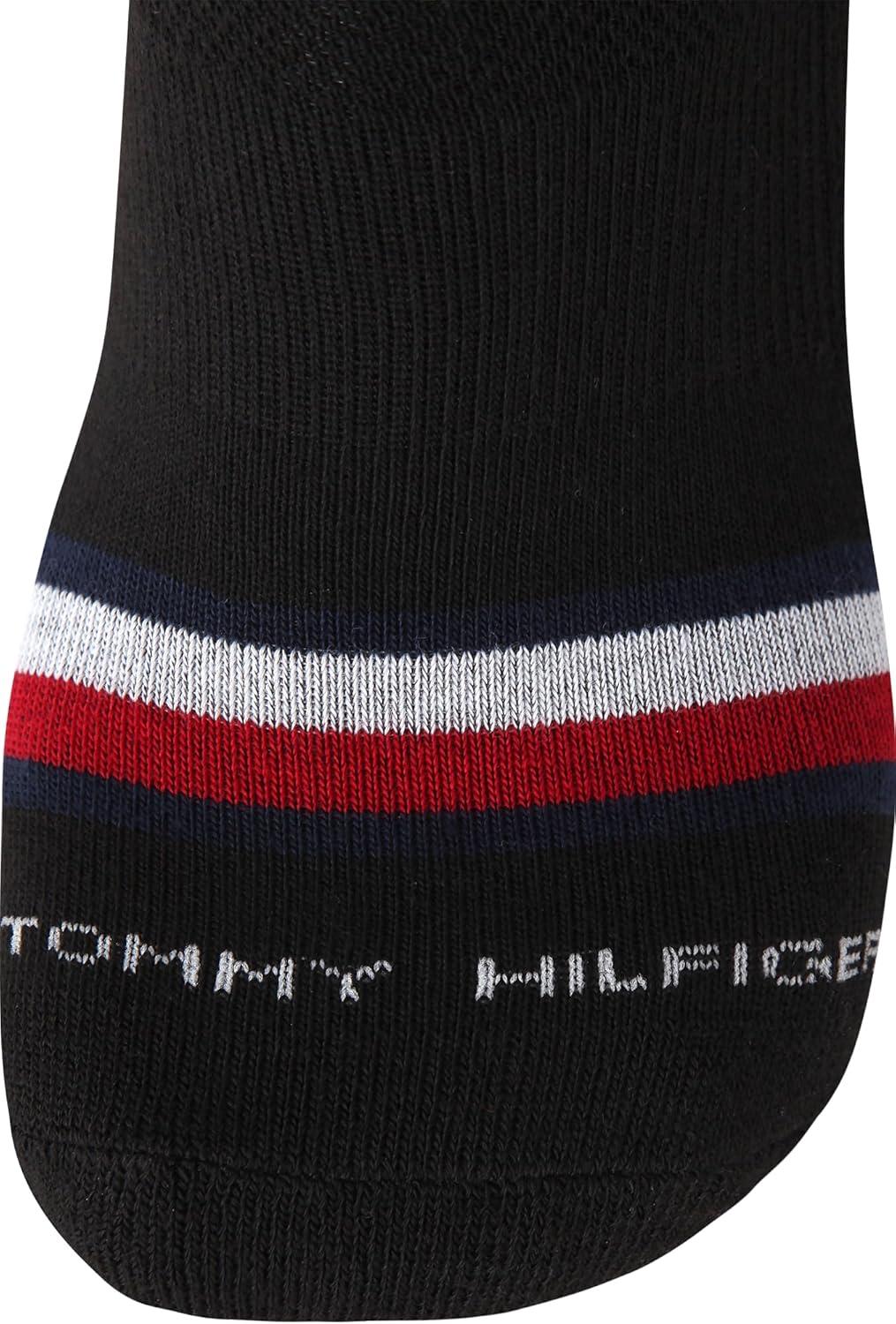 imageTommy Hilfiger Mens Quarter Socks 12 Pack Cotton Blend Athletic Performance Cushioned Ankle Socks for Men with Arch SupportCoal Black