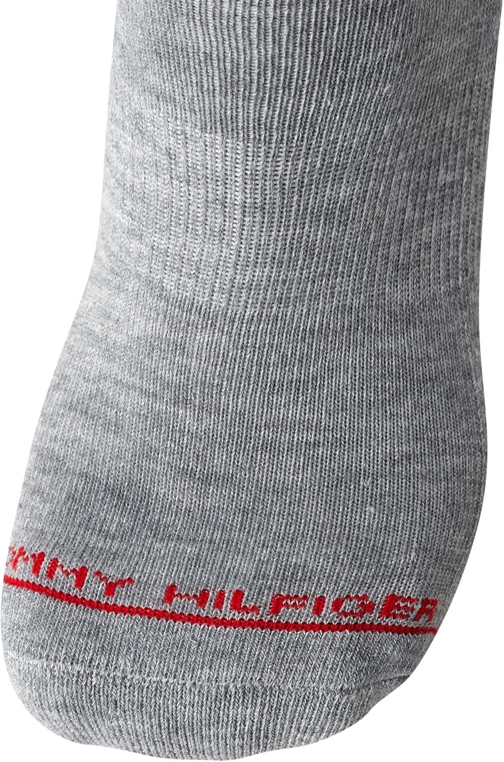 imageTommy Hilfiger Mens Quarter Socks 12 Pack Cotton Blend Athletic Performance Cushioned Ankle Socks for Men with Arch SupportGrey Heather Assorted