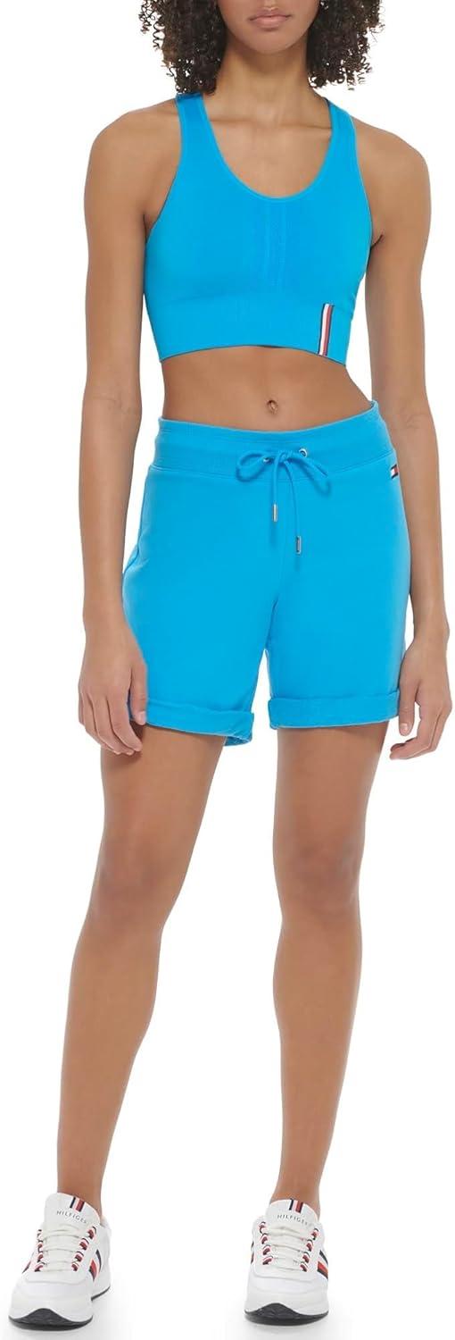 imageTommy Hilfiger Roll Tab Shorts with Embroidered FlagAtlantic Blue