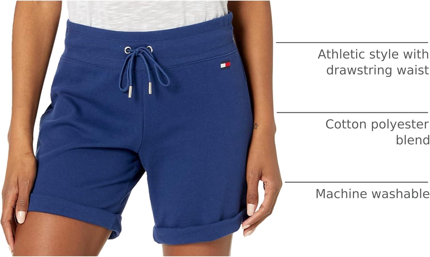 imageTommy Hilfiger Roll Tab Shorts with Embroidered FlagDeep Blue