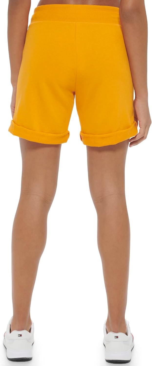 imageTommy Hilfiger Roll Tab Shorts with Embroidered FlagMarigold