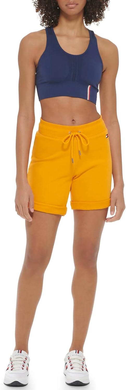 imageTommy Hilfiger Roll Tab Shorts with Embroidered FlagMarigold