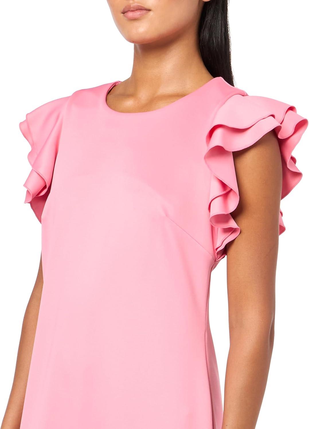 imageTommy Hilfiger Scuba Flutter Sleeve Sheath DressPeony