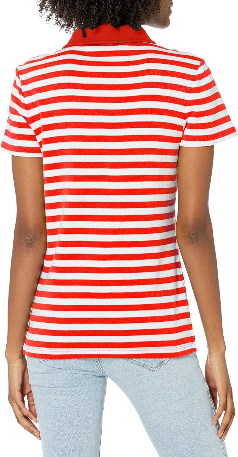 imageTommy Hilfiger Short Sleeve Rugby Stripe PoloGrenadineBright White