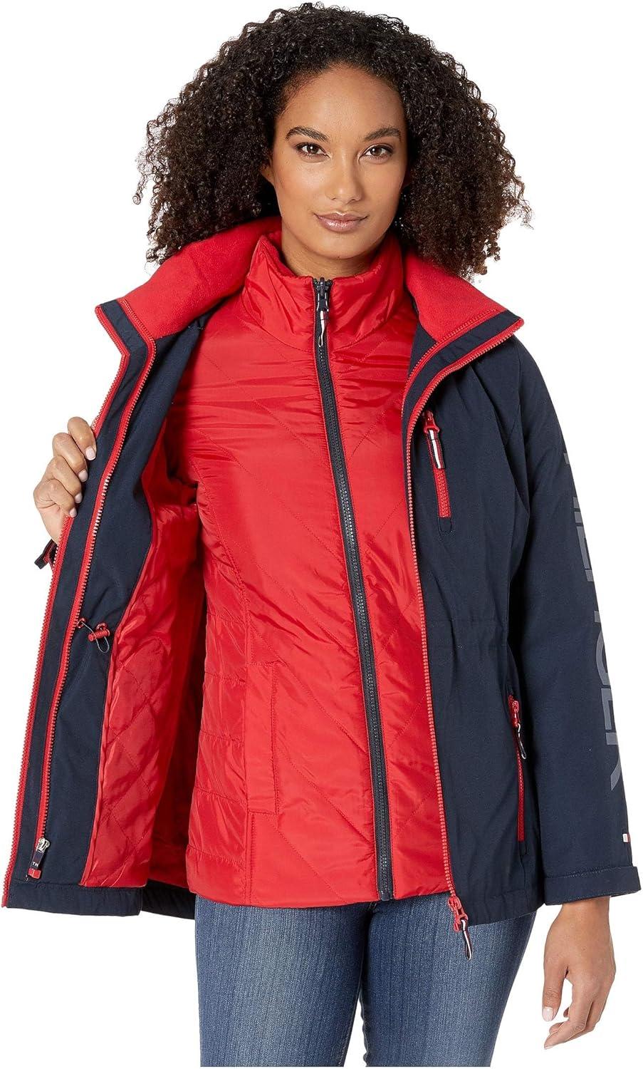 imageTommy Hilfiger Womens 295quot 3in1 Systems JacketNavyFire