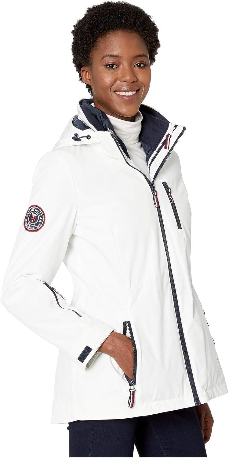 imageTommy Hilfiger Womens 295quot 3in1 Systems JacketWhiteNavy